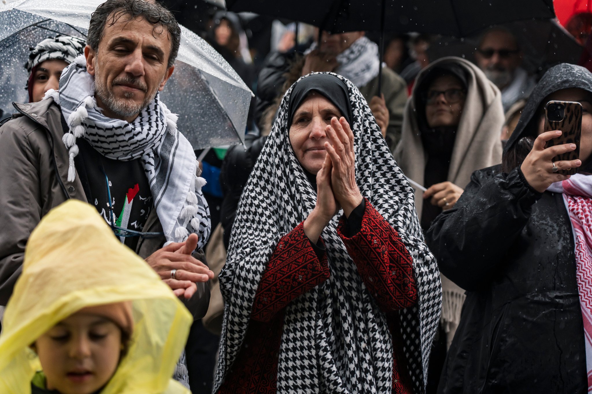 Crowds enjoying the performances at Palestine National Day 2025.