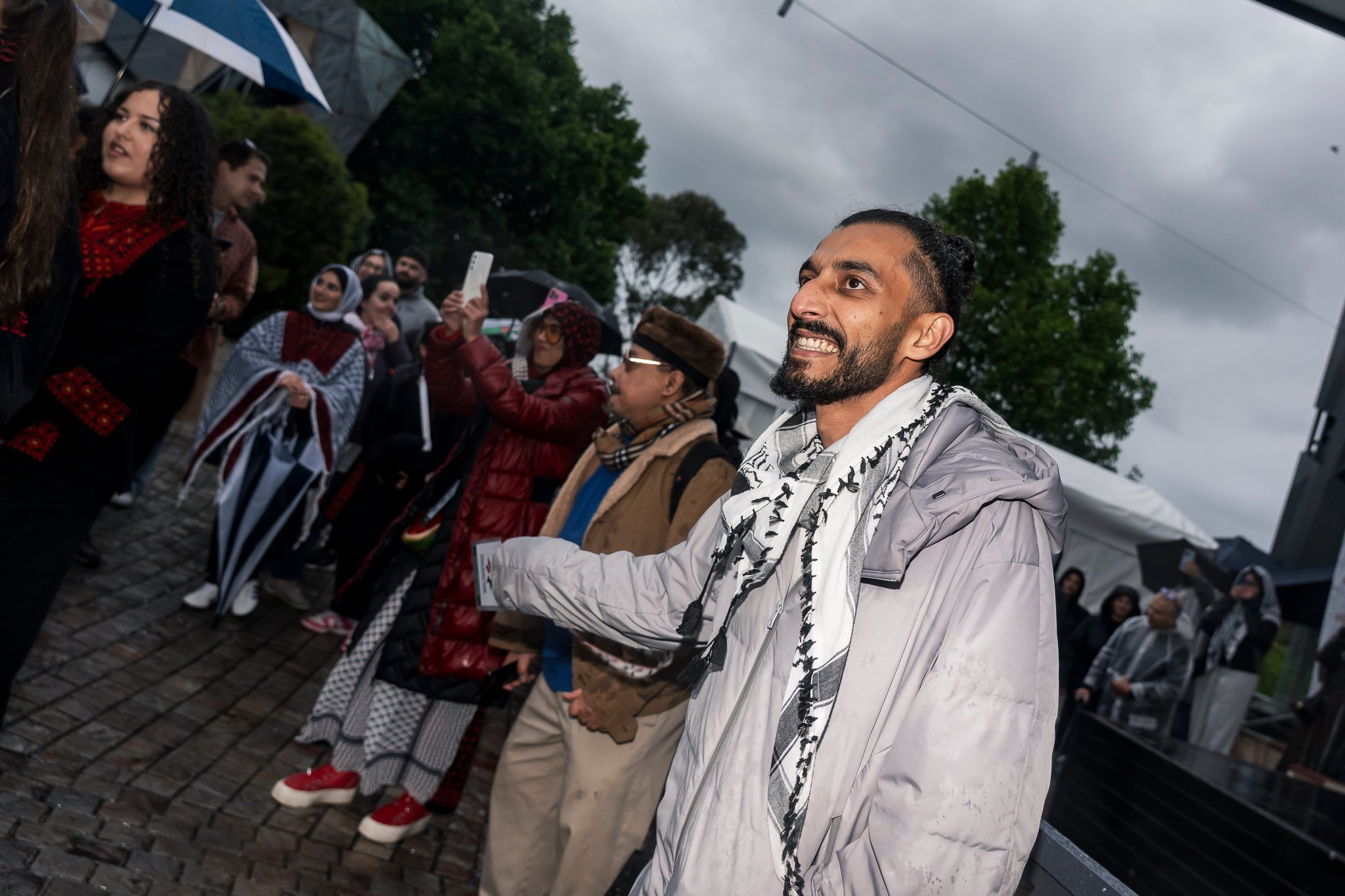 Wedding zaffle, a traditional and festive Arabic wedding procession that escorts the bride and groom into their reception with music, dancing, and vibrant energy.