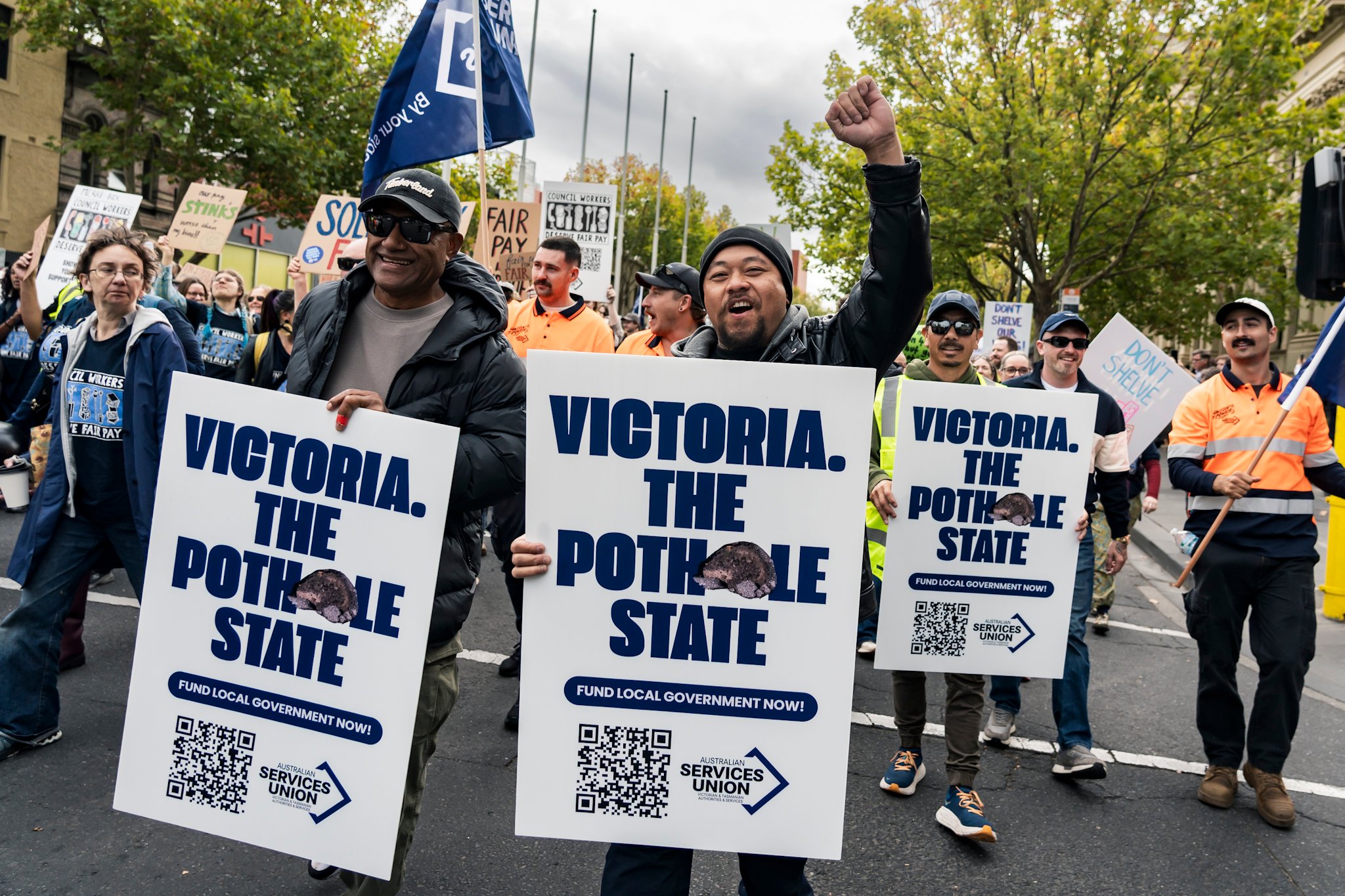 Council workers' strike action