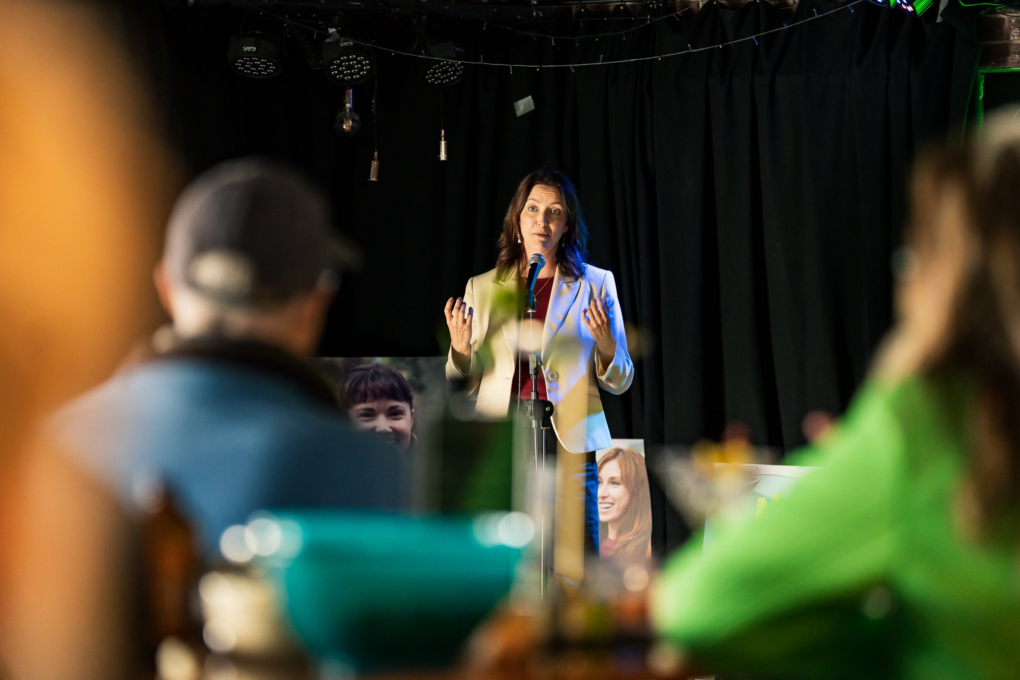 Senator Steph Hodgins-May speaking at the Geelong and Western Vic Greens campaign laumch.
