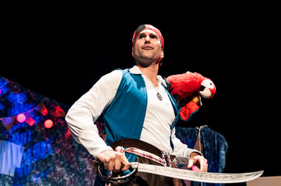 Andrew Lorenzo as Pirate in The Wrong Book Show.
