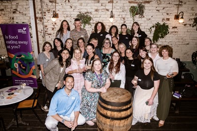 Group photo of the Eating Disorders Victoria team; including employees and board members.