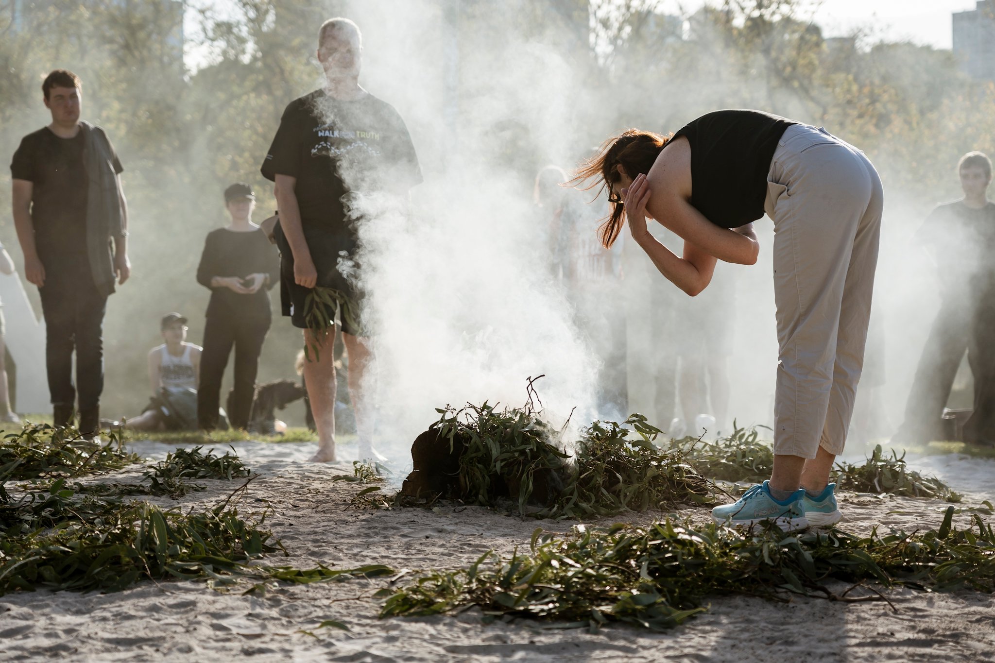 Camp Sovereignty smoking ceremony