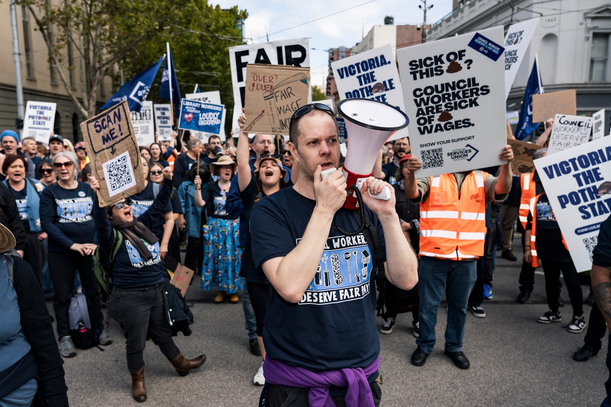 Council workers' strike action