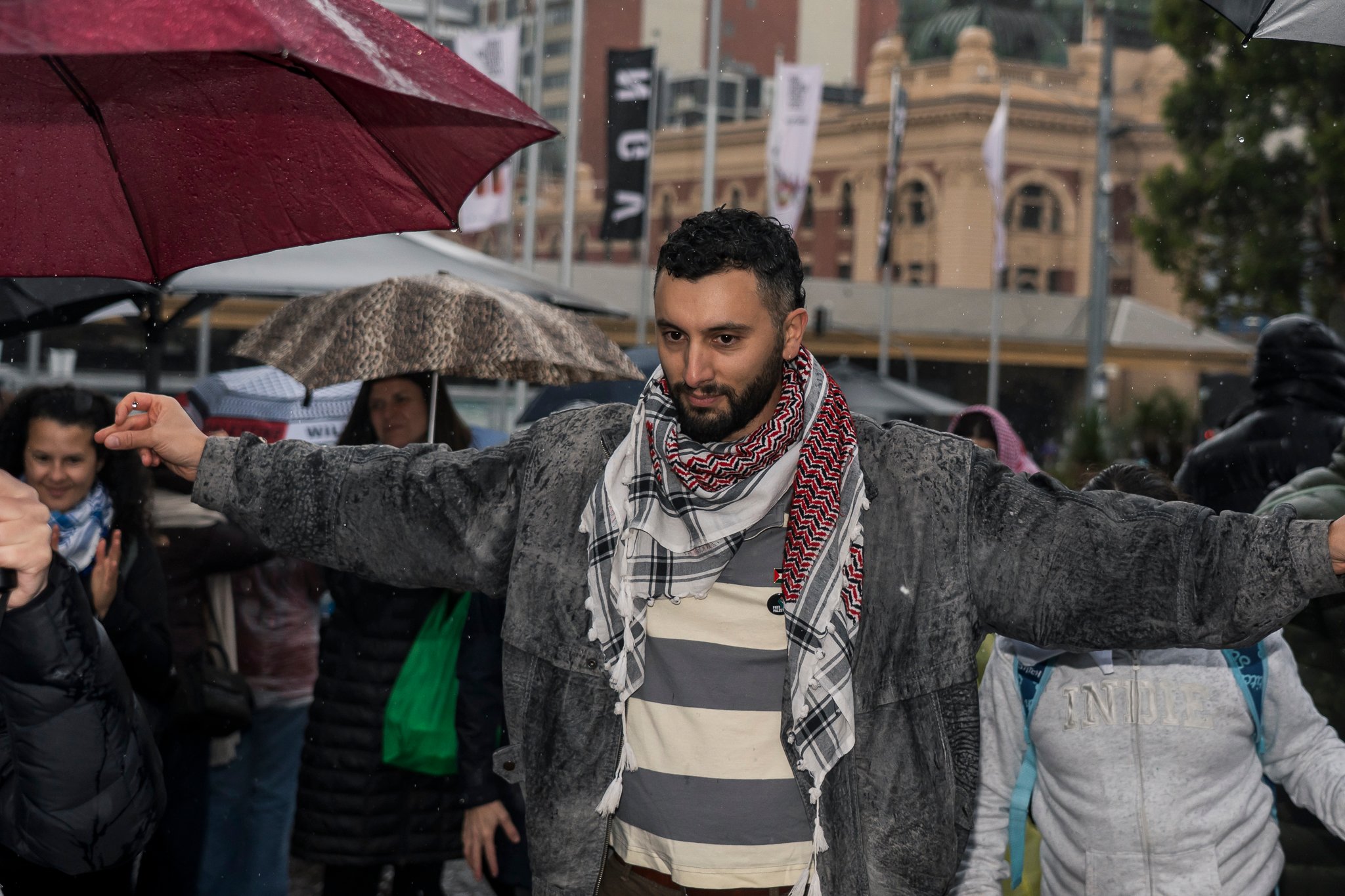 Crowds enjoying the performances at Palestine National Day 2025.