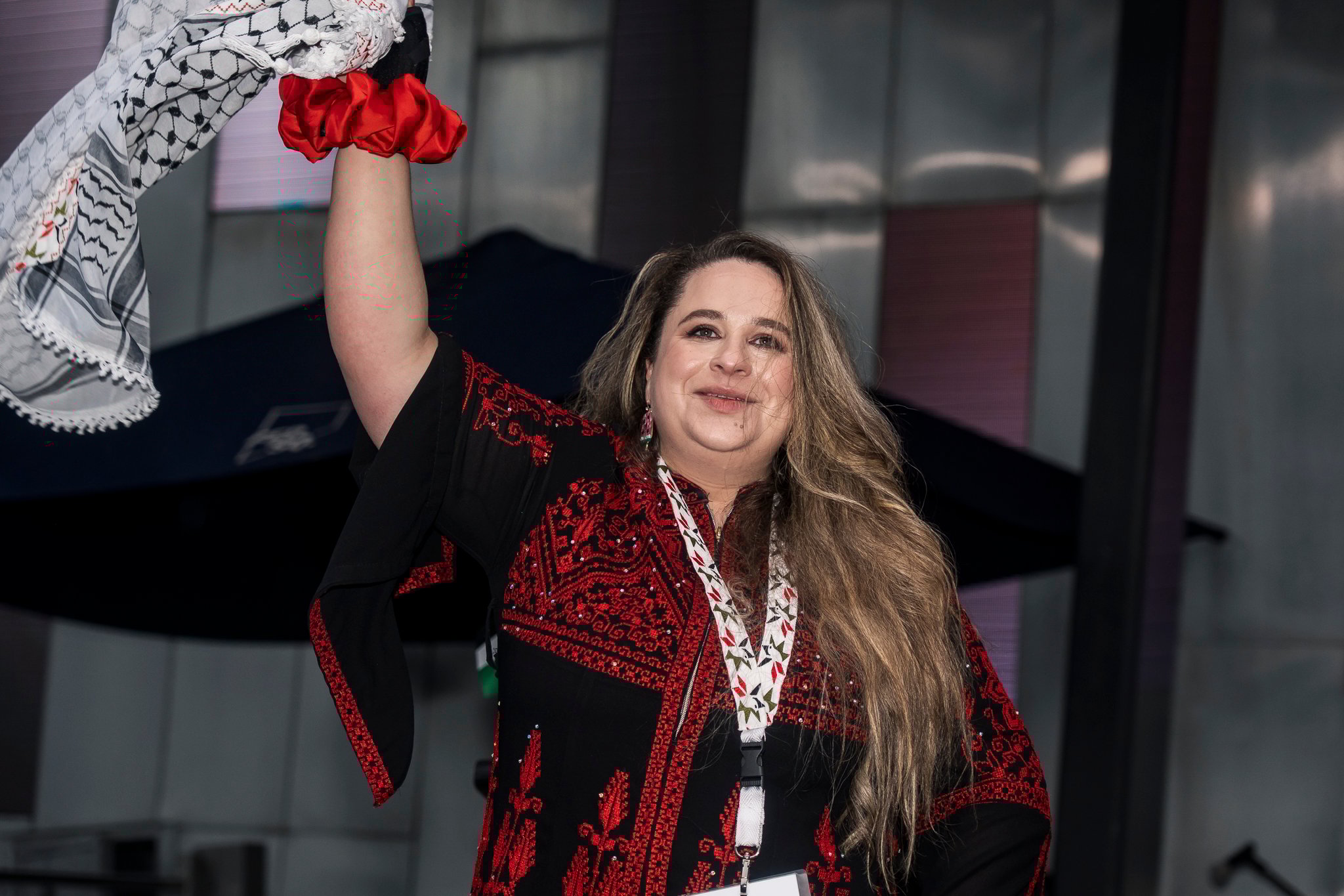 Wedding zaffle, a traditional and festive Arabic wedding procession that escorts the bride and groom into their reception with music, dancing, and vibrant energy.