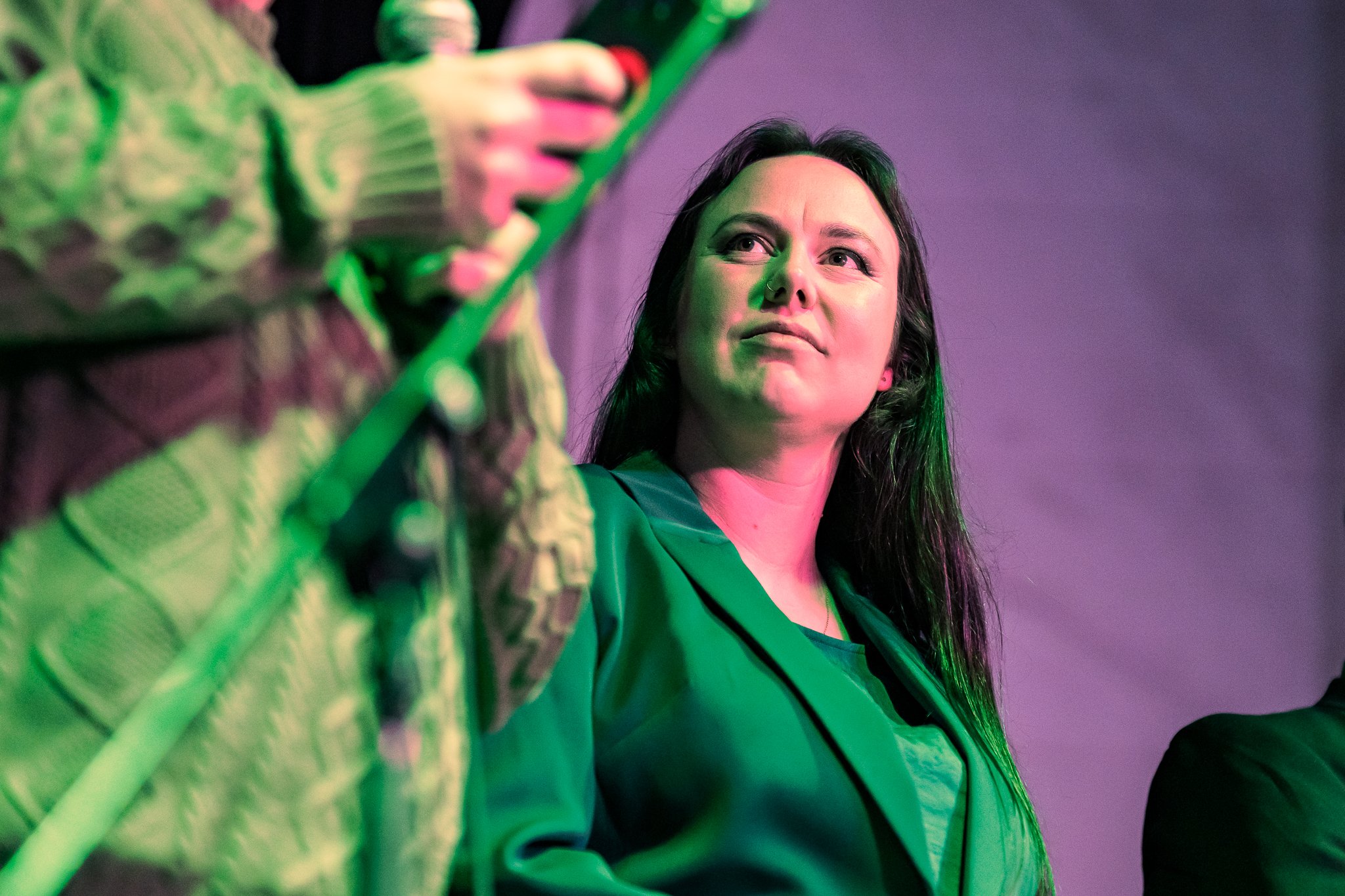Greens candidate for Eureka, Sam McColl, addresses attendees at the Ballarat Greens campaign launch.