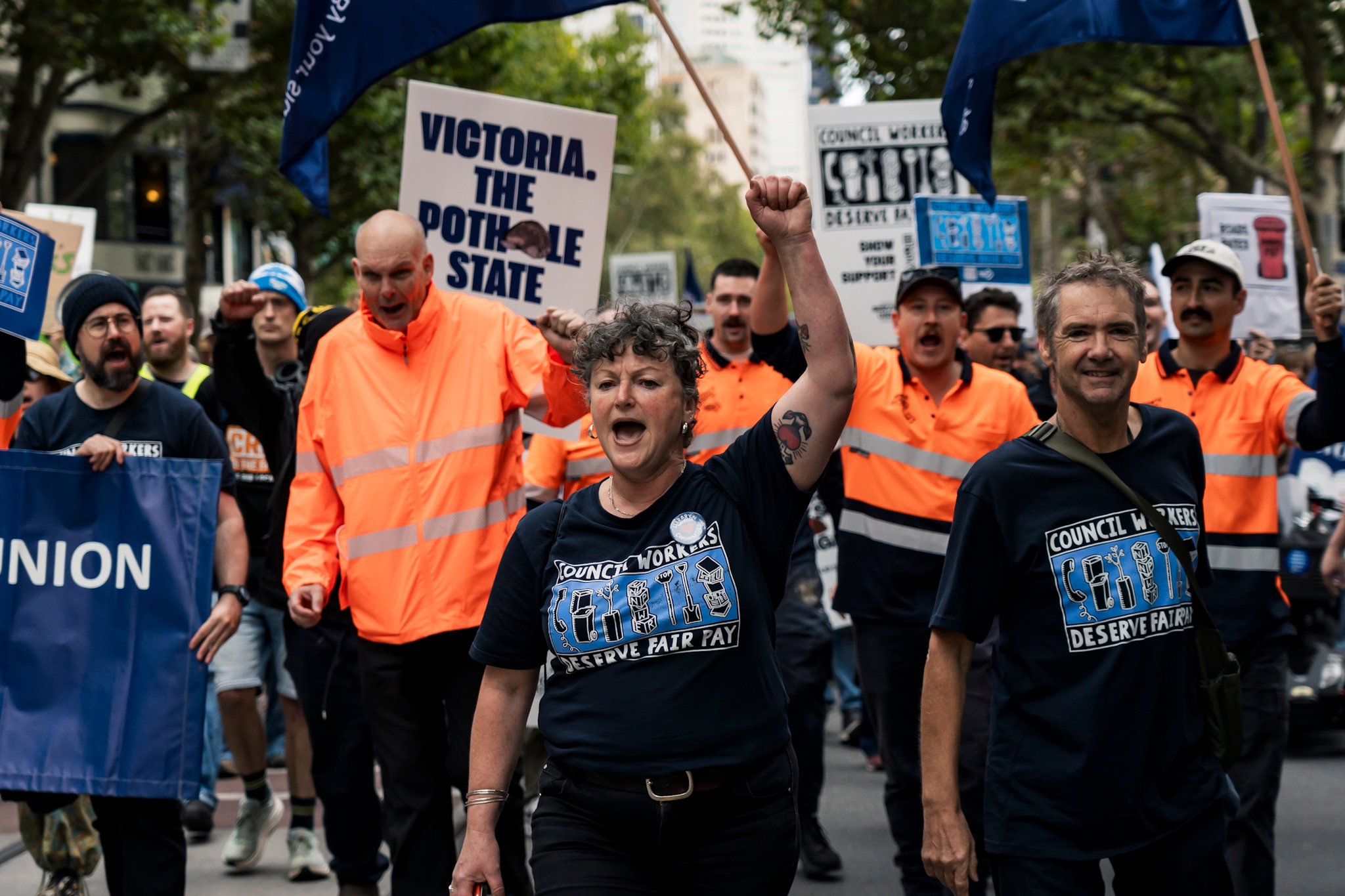 Council workers' strike action