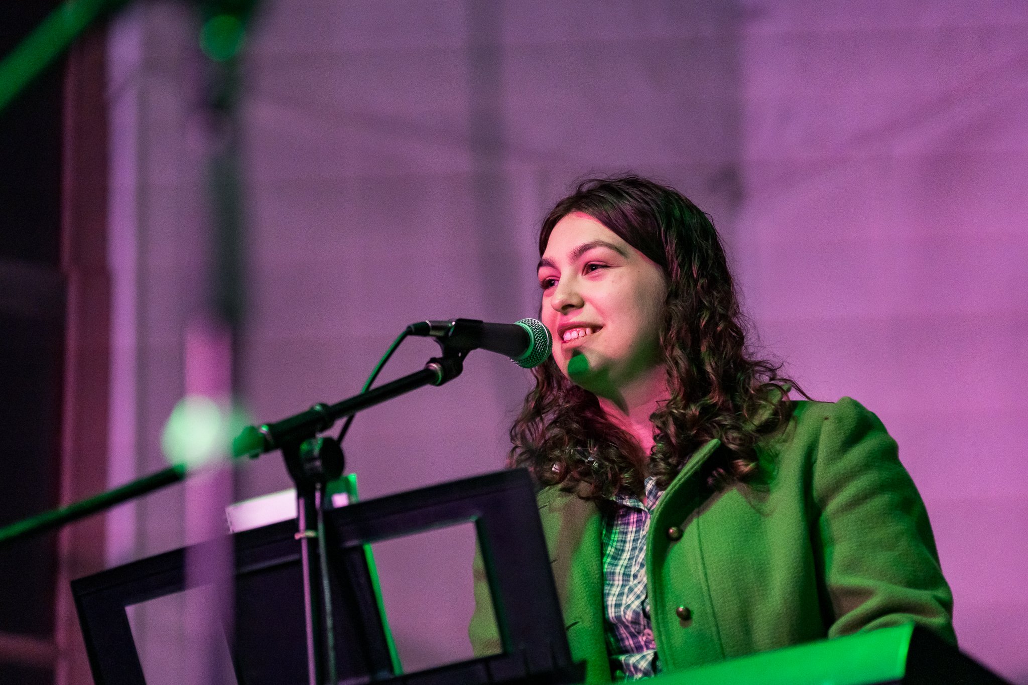 Naomi Ross, MC of the Ballarat Greens launch event.