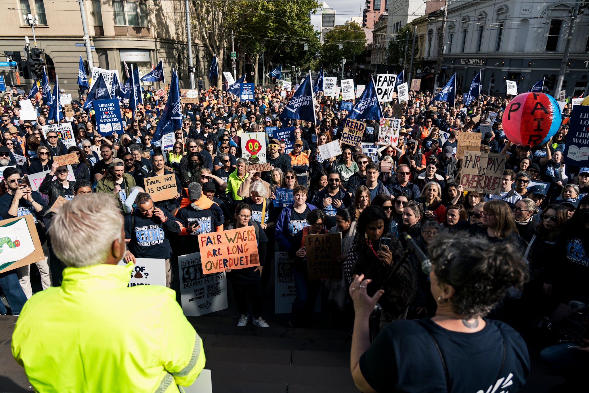 Council workers' strike action