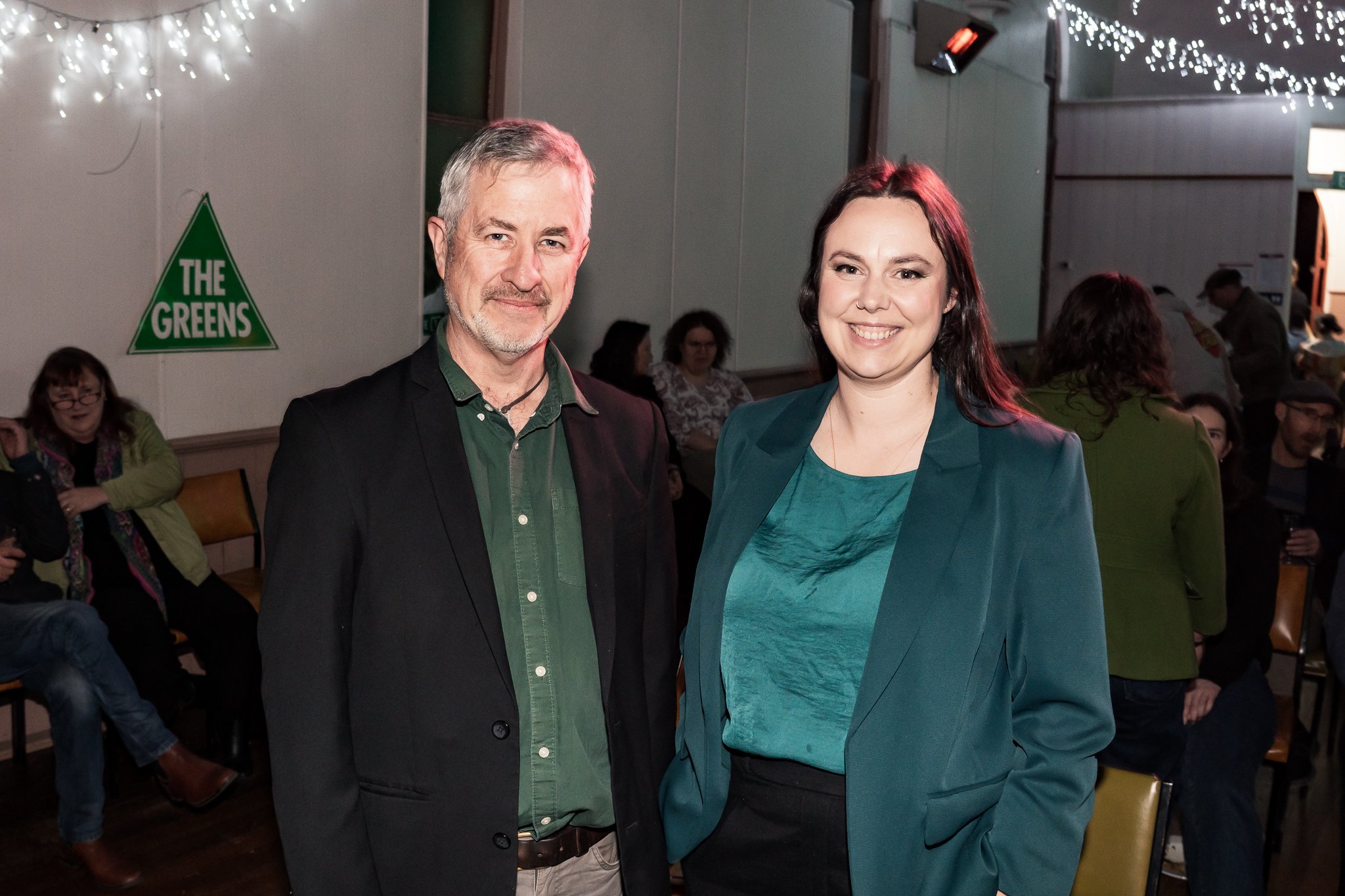 Greens candidate for Ripon, Tim Drylie with Greens candidate for Wendouree, Ellen Burns.