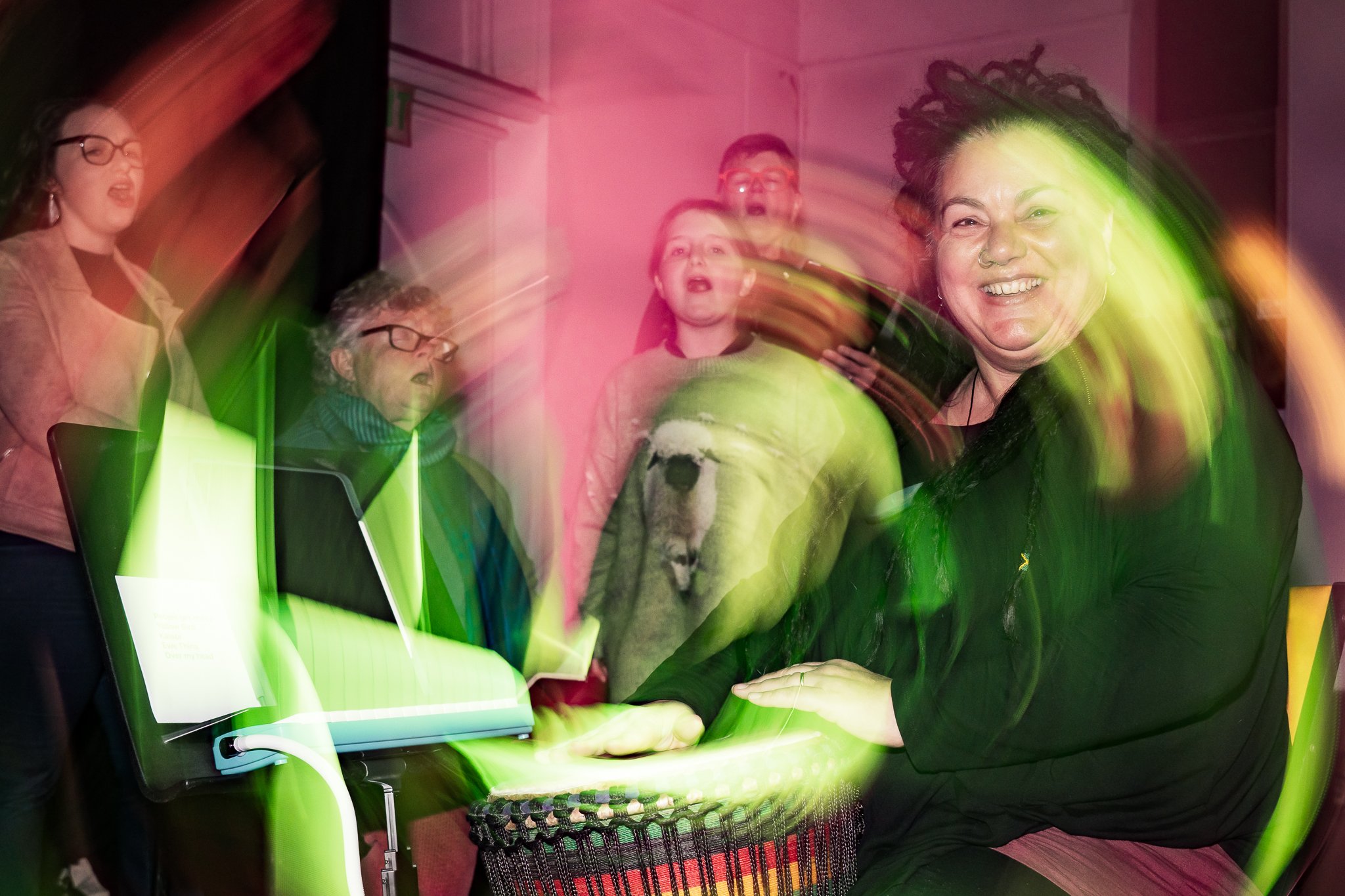 Stella Savy and Coco Sounds performing at the Ballarat Greens state election campaign launch.