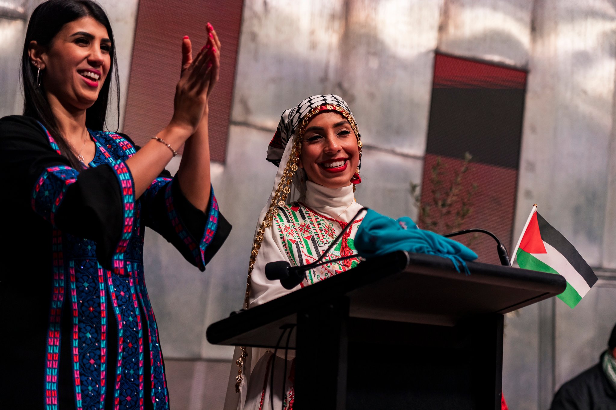 Sydney based theatre troupe Tales of a Homeland performs on stage.