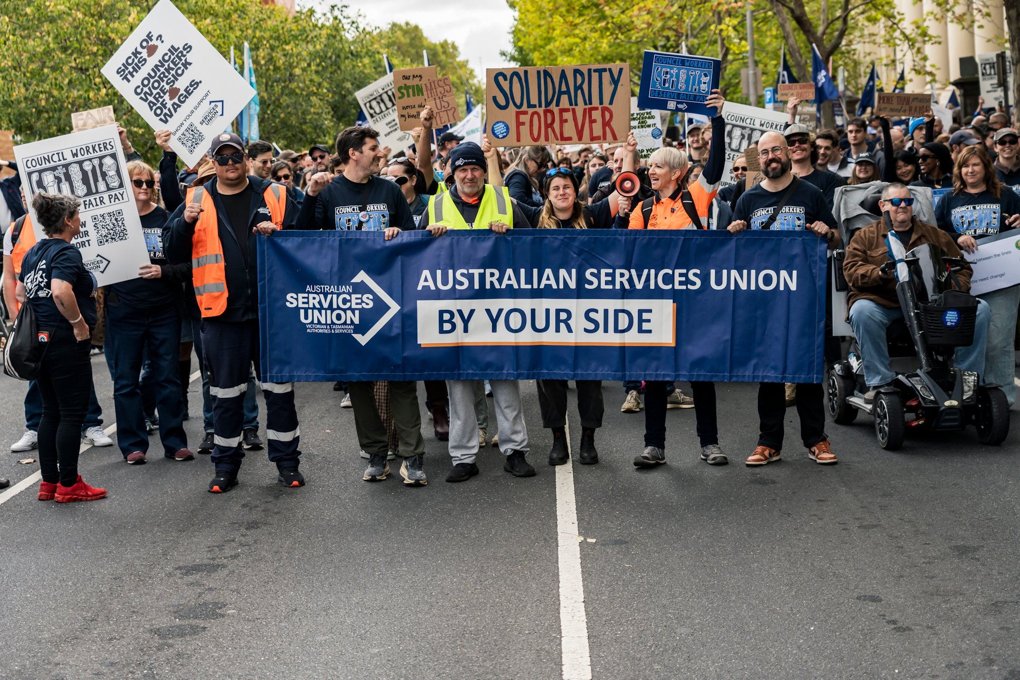 Council workers' strike action