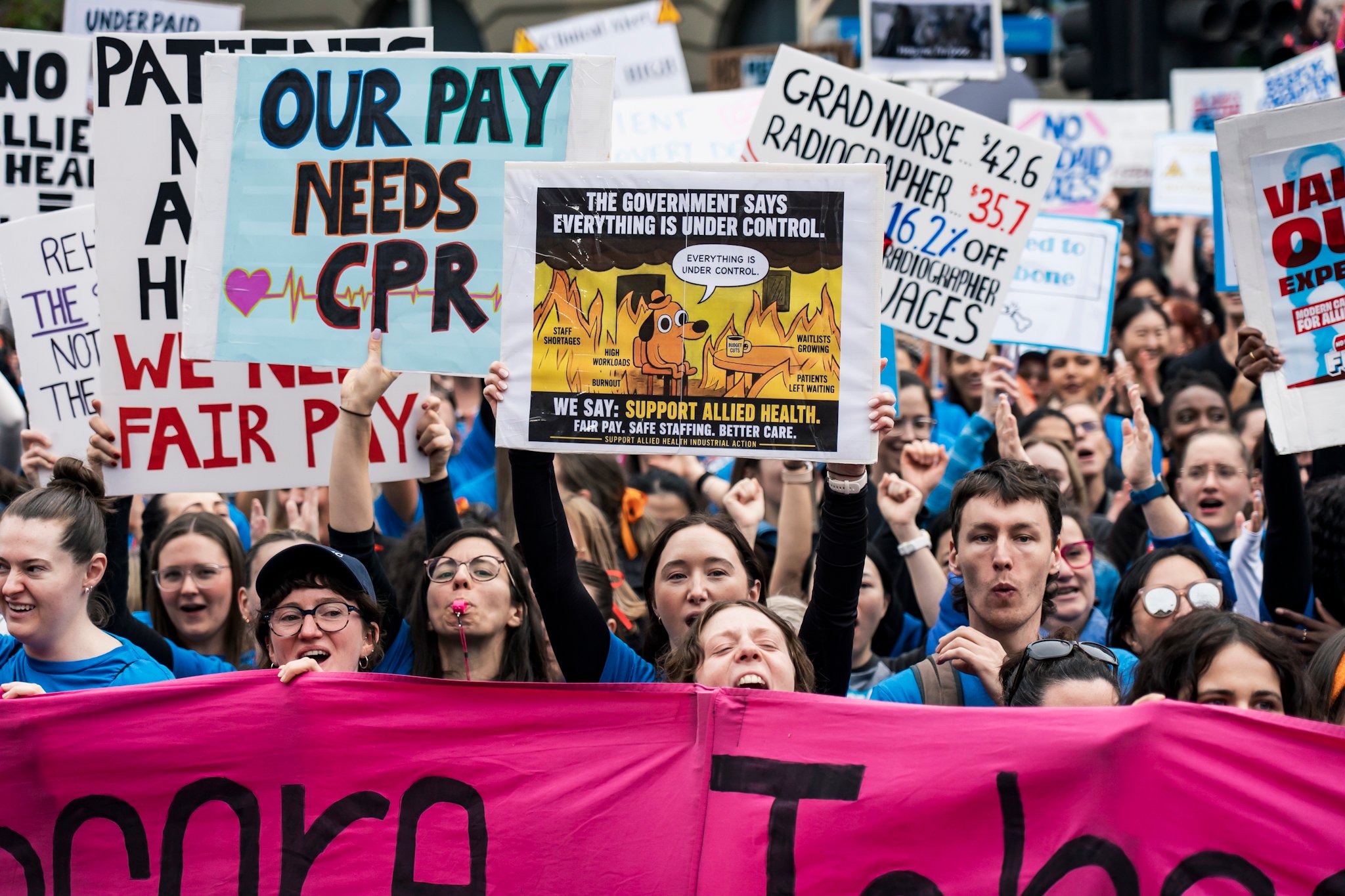 Allied Health and medical scientists strike