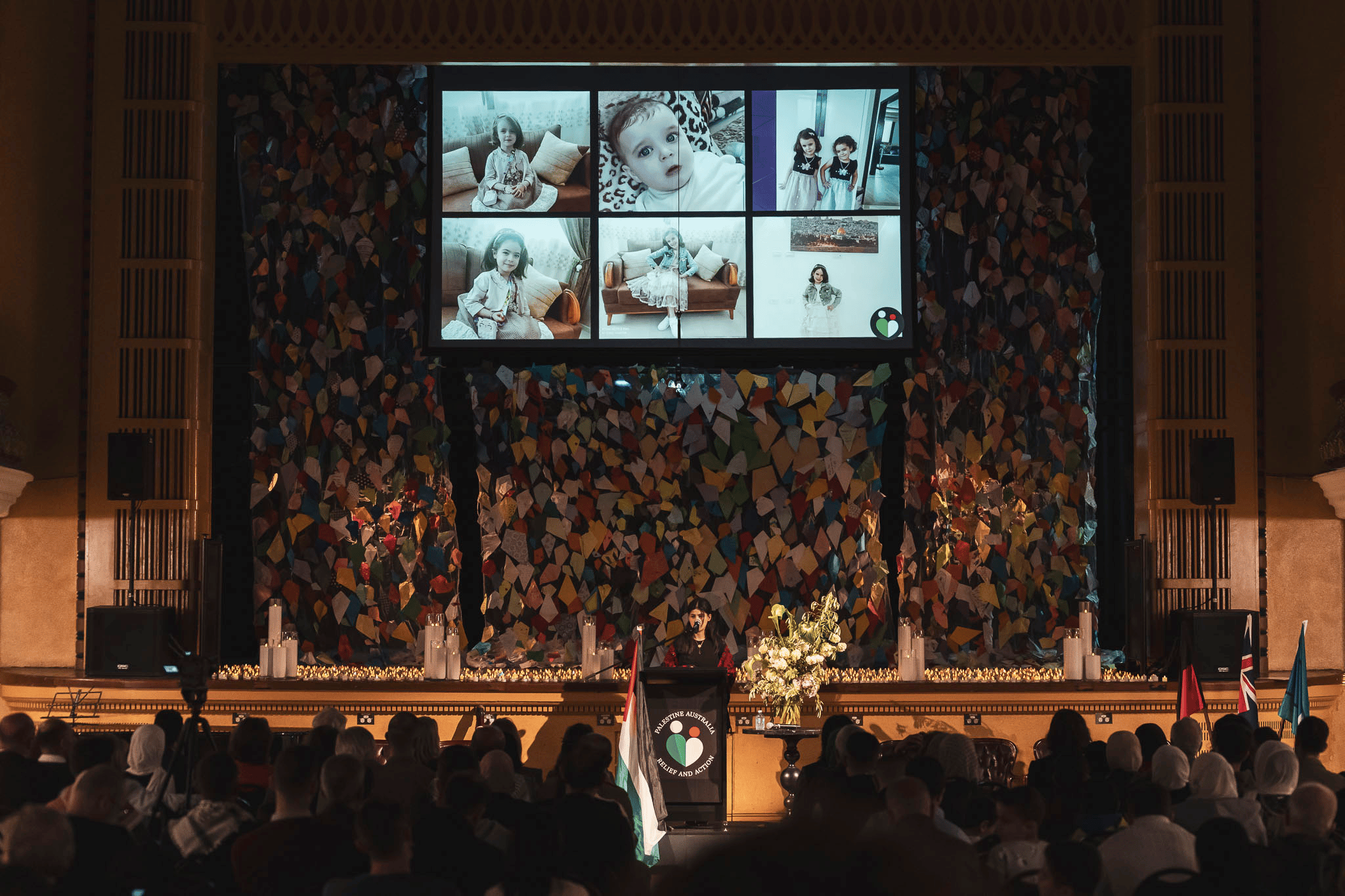 Palestine Australia Relief and Action (PARA) Vigil at Collingwood Town Hall.