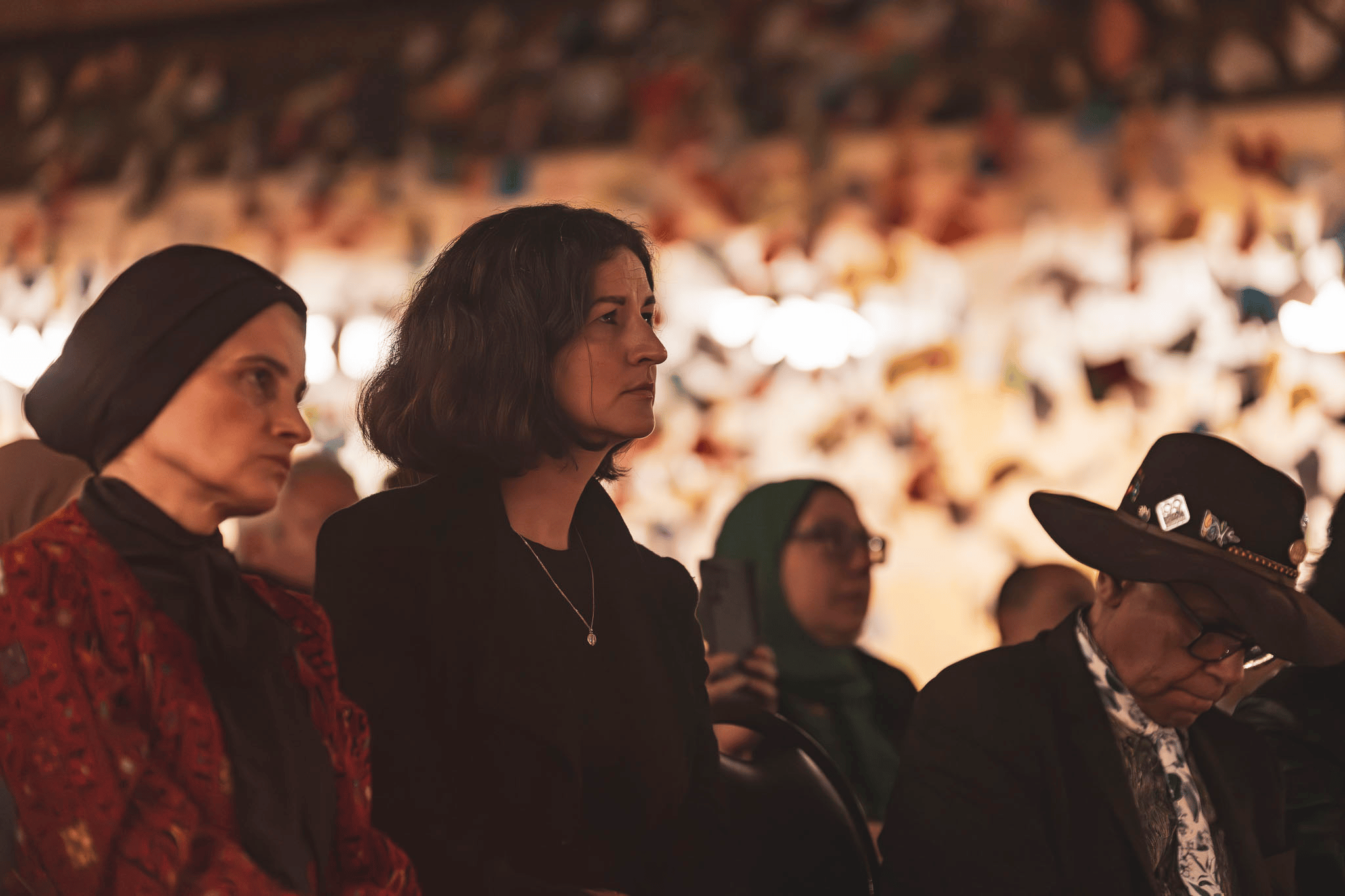 Victorian Greens leader Ellen Sandell at the vigil.