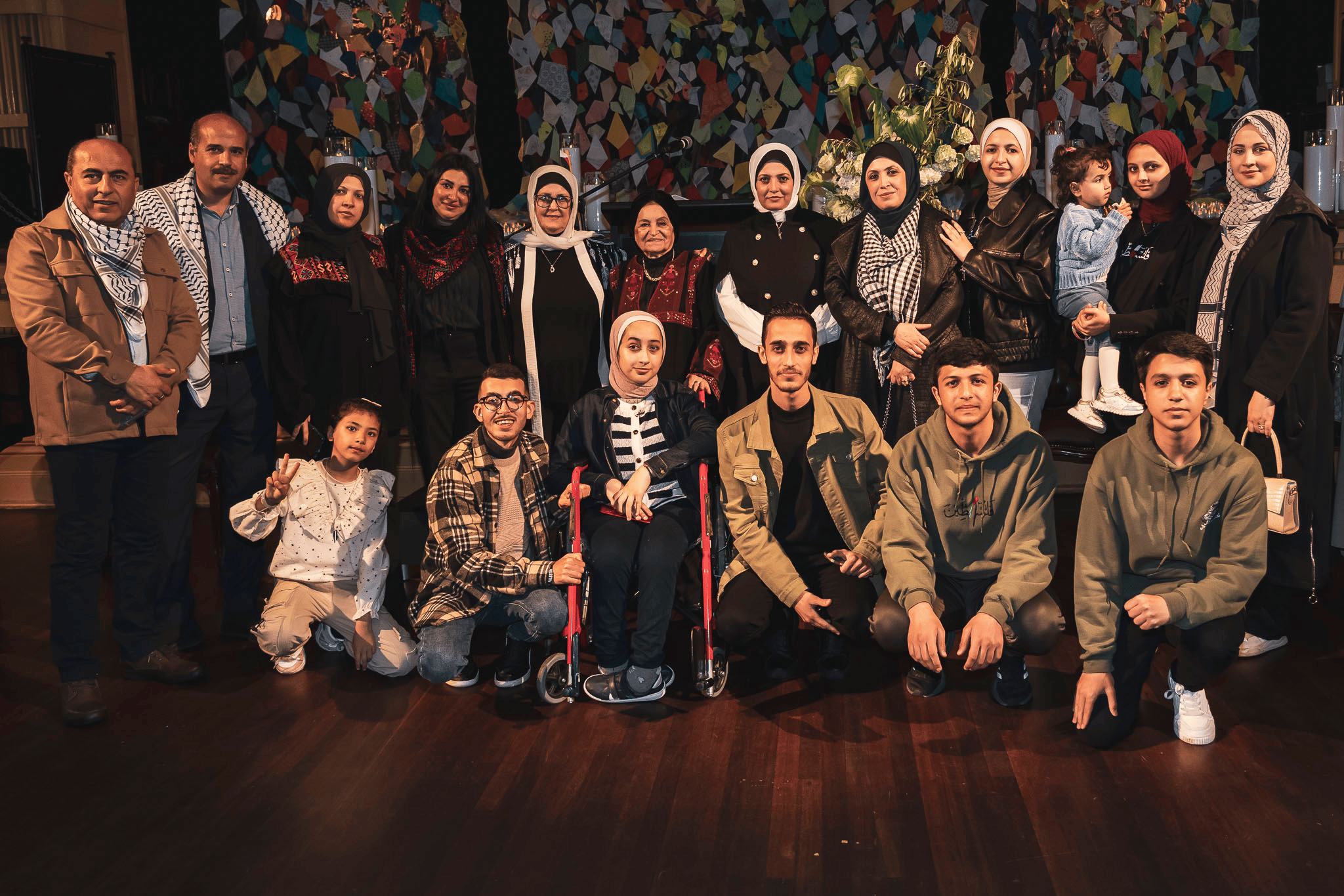 Some of the Palestinian refugees PARA has assisted.