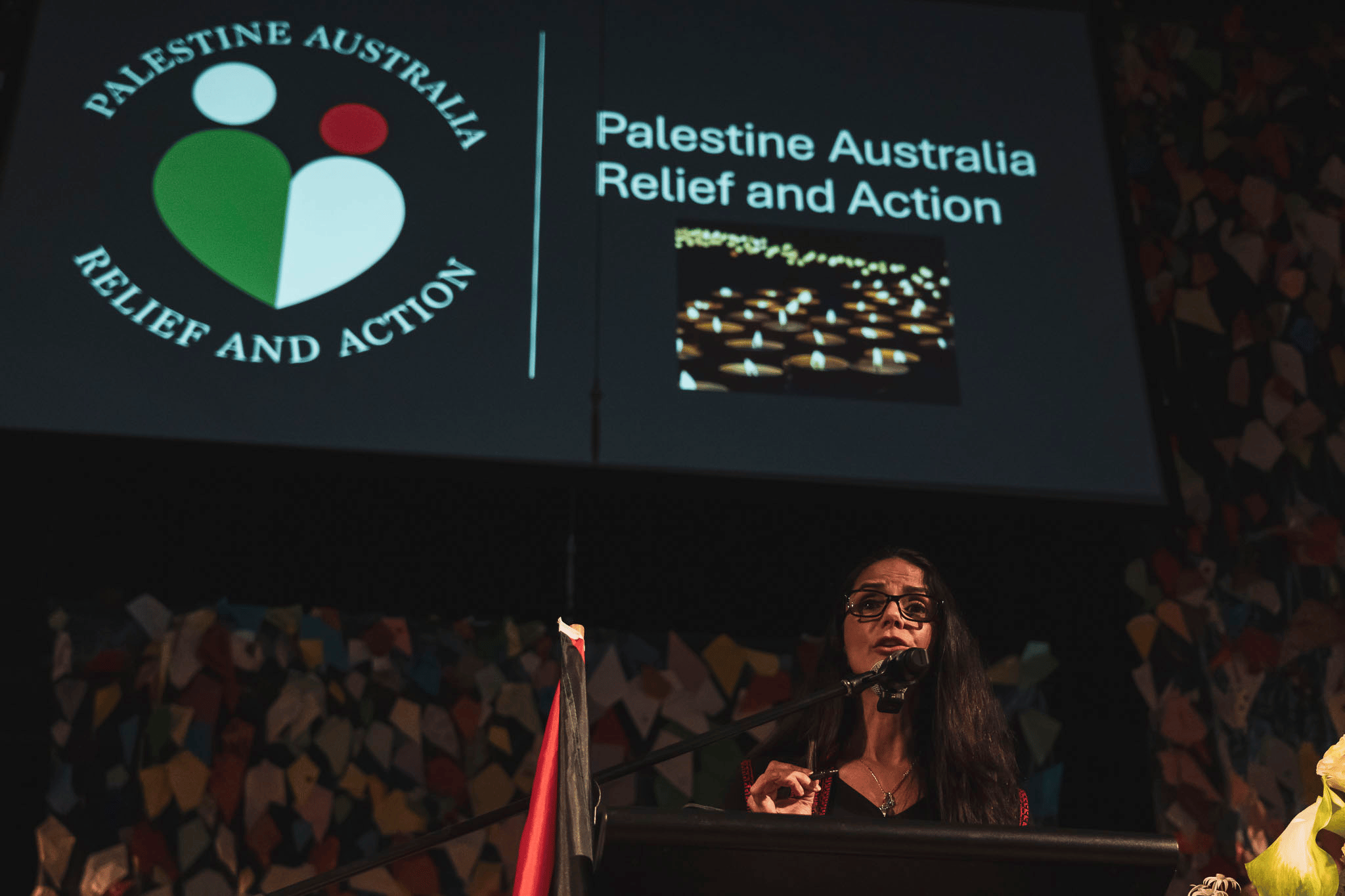 Palestine Australia Relief and Action (PARA) Vigil at Collingwood Town Hall.
