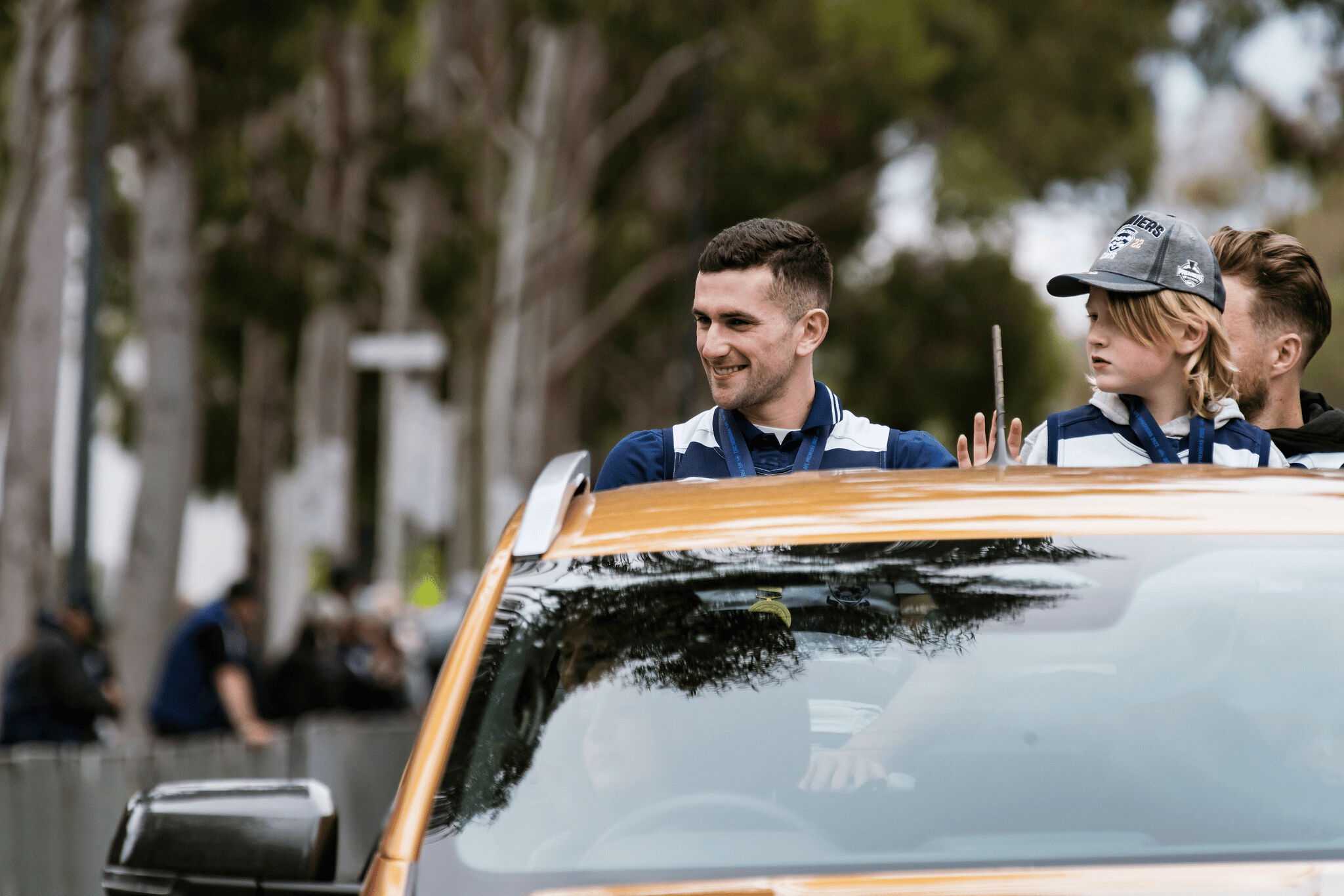 The players soon started coming through, often with their children in toe.