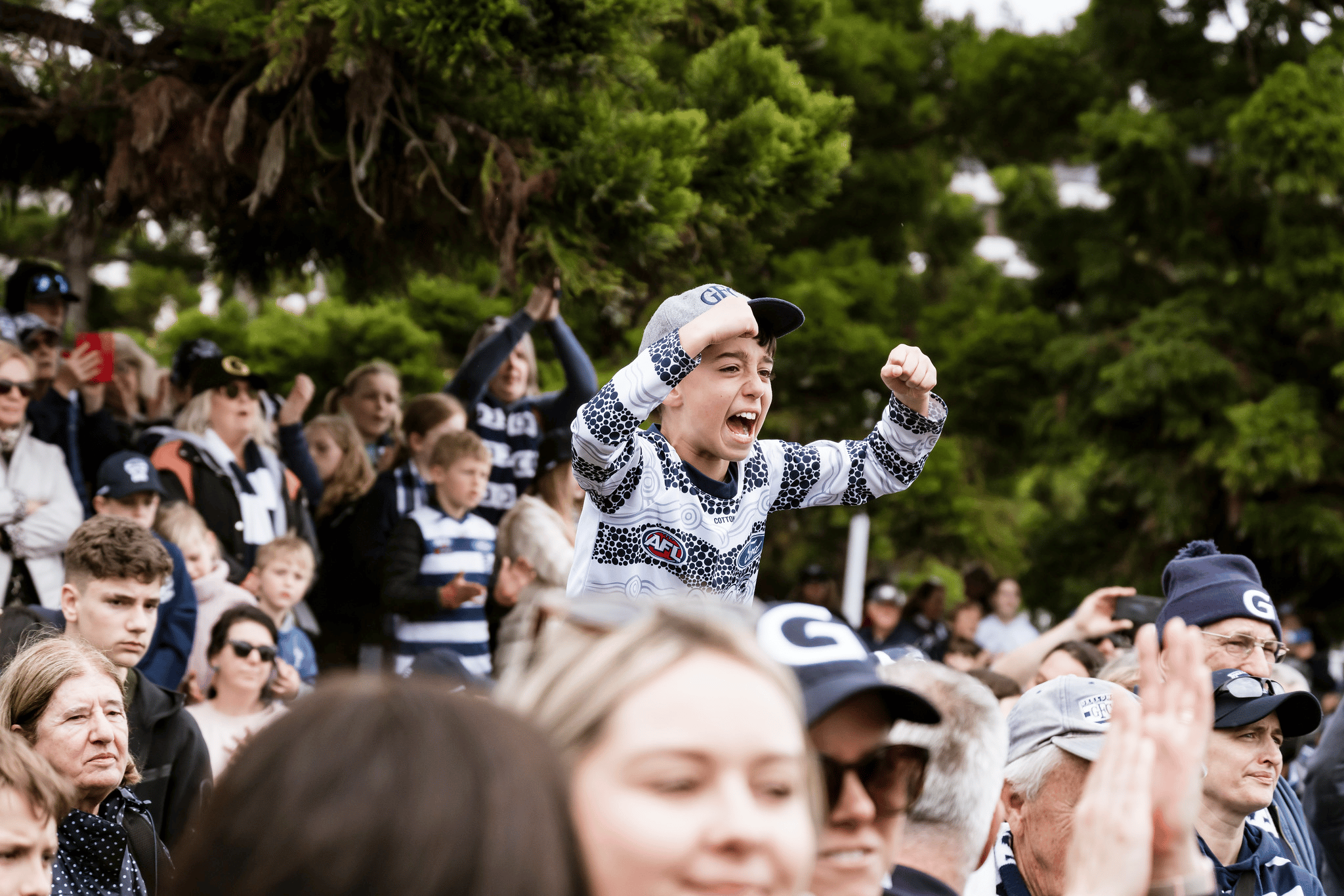 Fans then gathered before a stage at Steampacket Gardens for the formal proceedings.