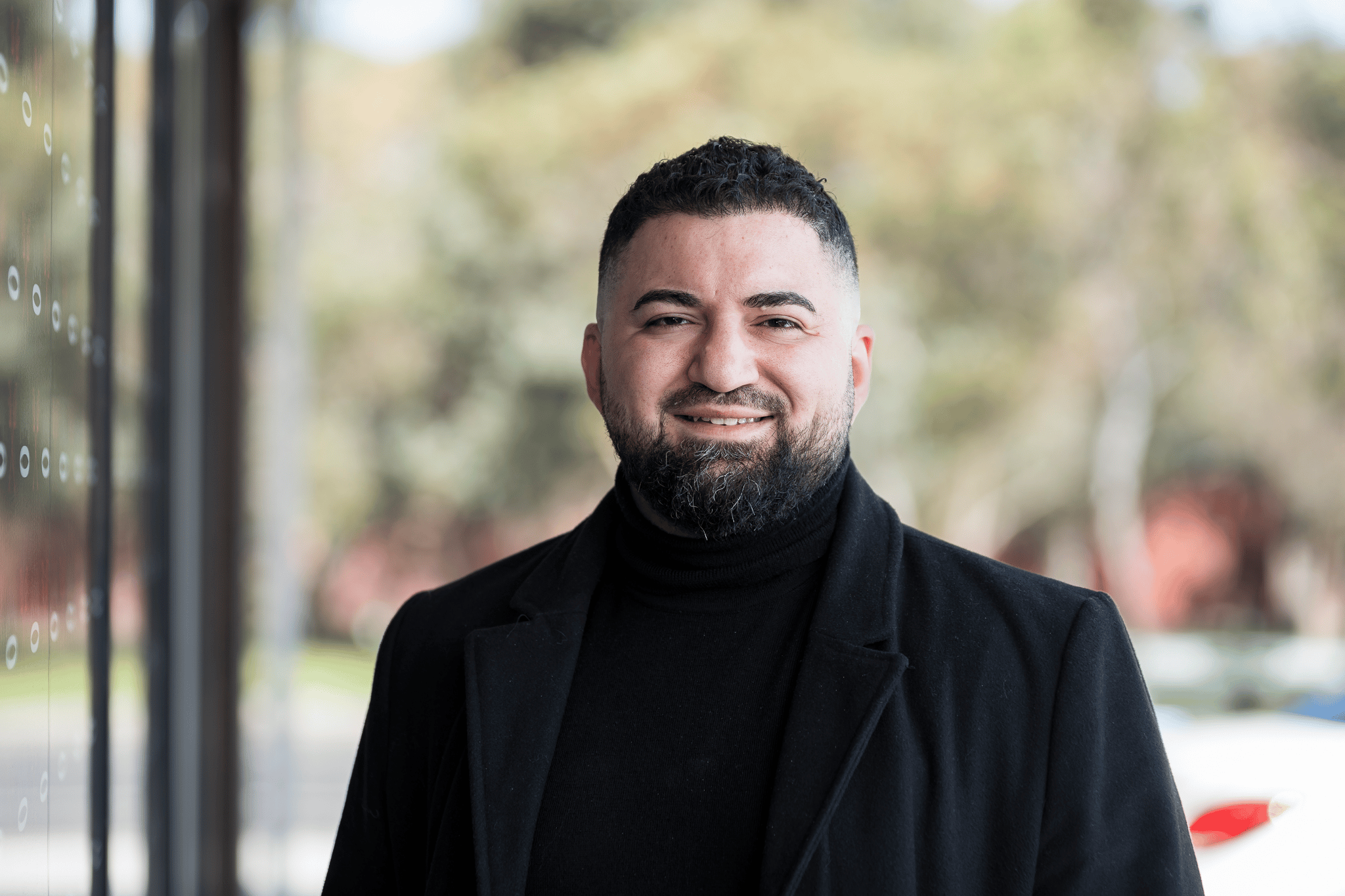 Personal branding photoshoot for Hash Tayeh, Burgertory CEO and Palestinian Australian activist.