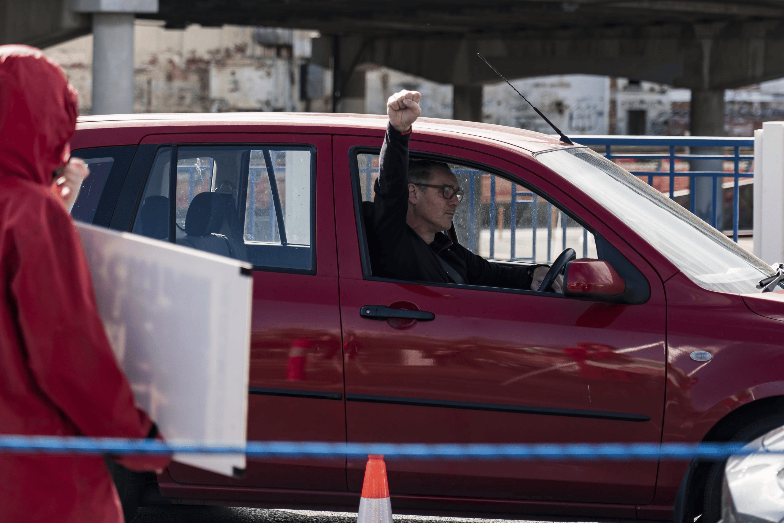 There was plenty of support for the action from passers-by.