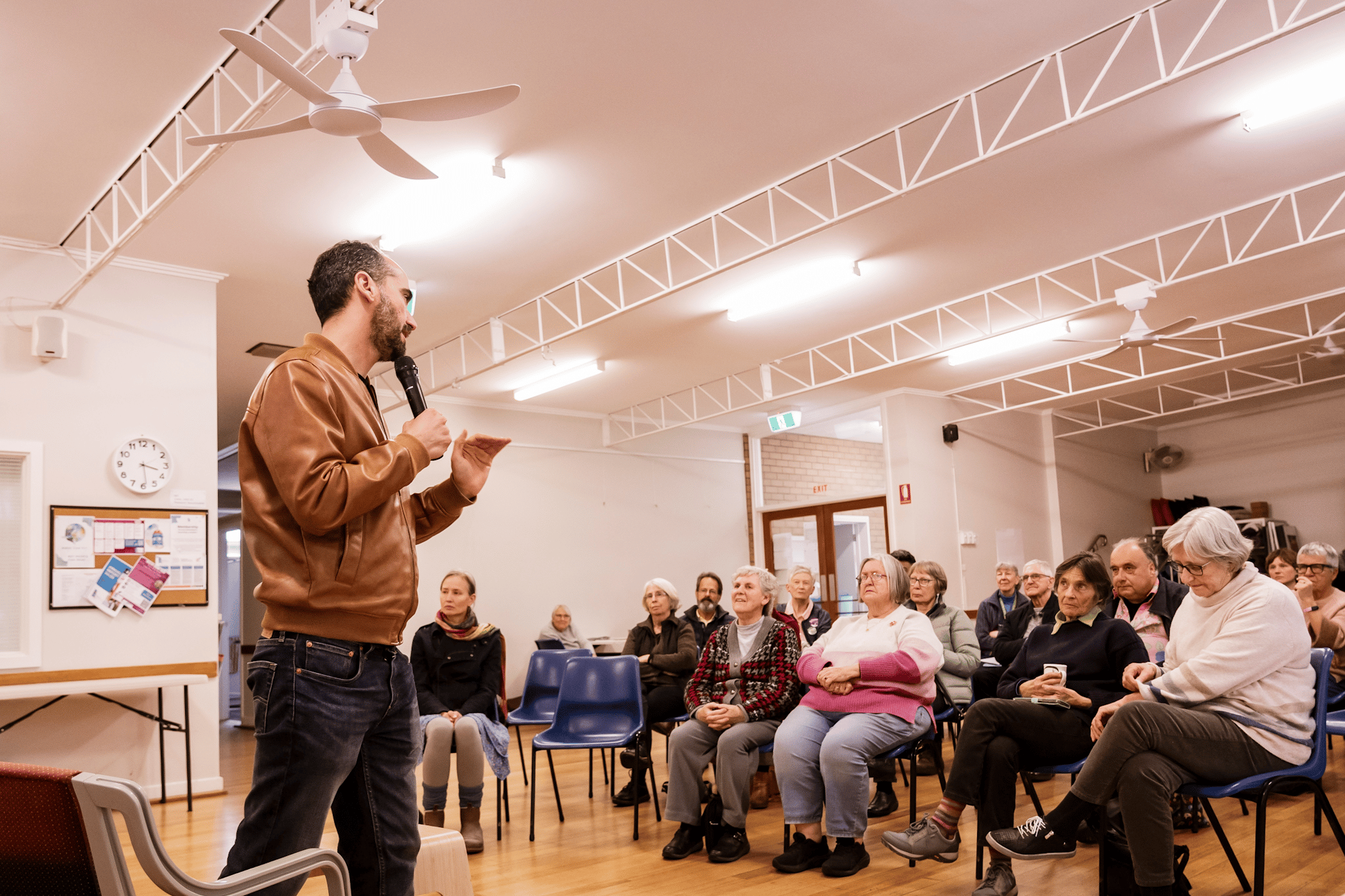Mostafa Azimitabar at an afternoon tea event in Geelong