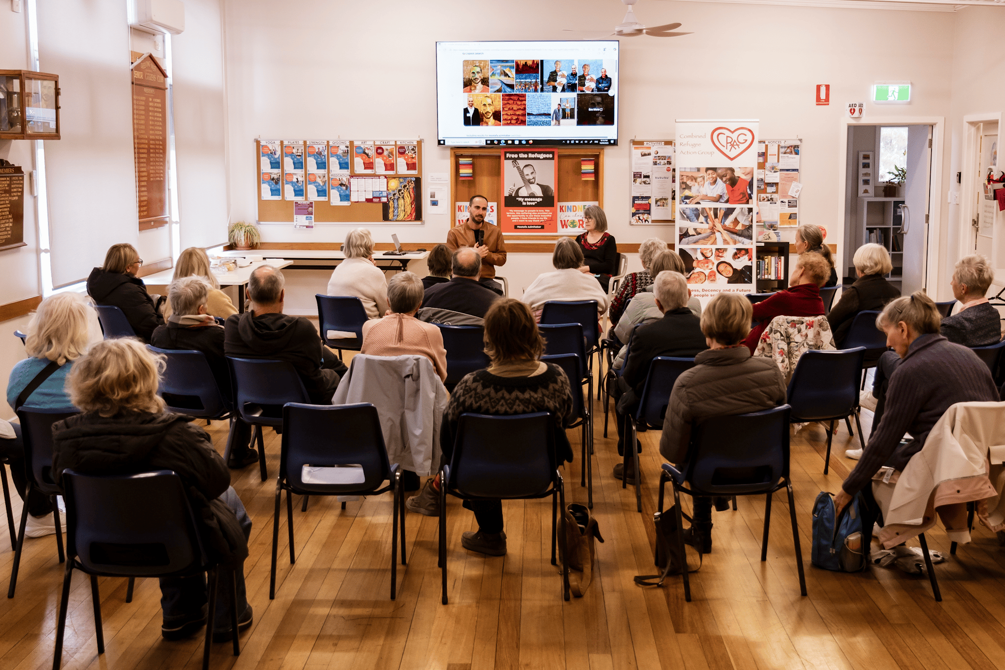 Mostafa Azimitabar at an afternoon tea event in Geelong