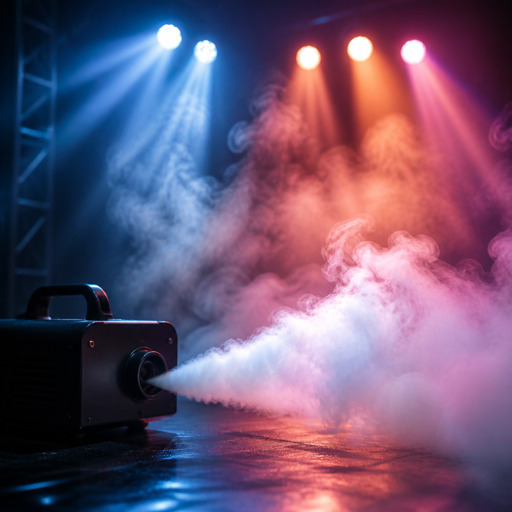 Crie um efeito cênico envolvente para destacar momentos especiais e valorizar a iluminação. Ideal para festas, shows, casamentos e eventos corporativos marcantes.