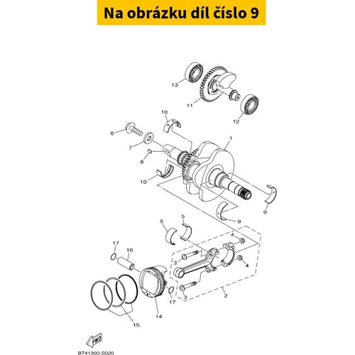 Plane Bearing, Crankshaft 1 Black B74114161000