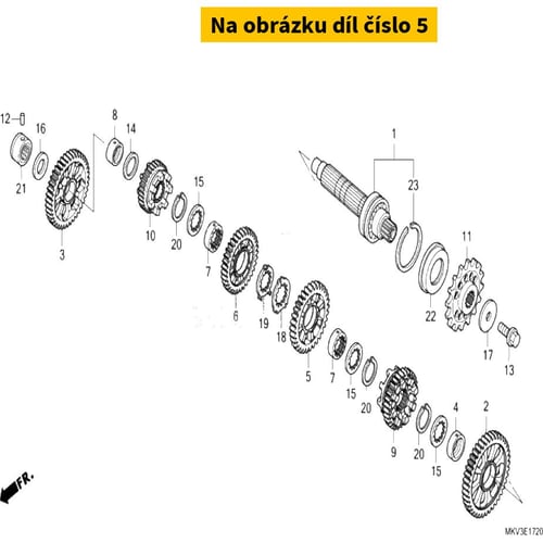 GEAR, COUNTERSHAFT THIRD 23461MKTD00