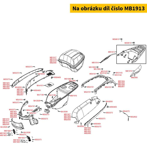 Gepäckträger hinten = MB6375 MB1913