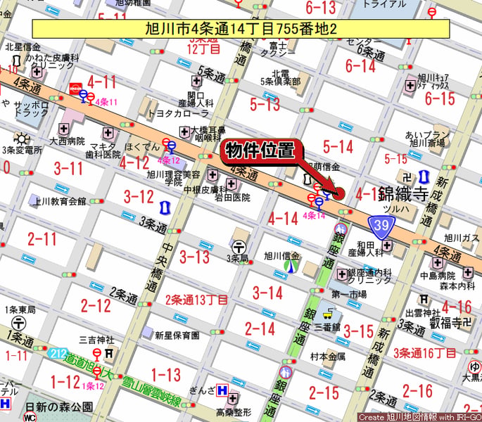 Property in 4 Jōdōri, Asahikawa – photo 2 of 3 – Asahikawa, Asahikawa, Hokkaido, Japan