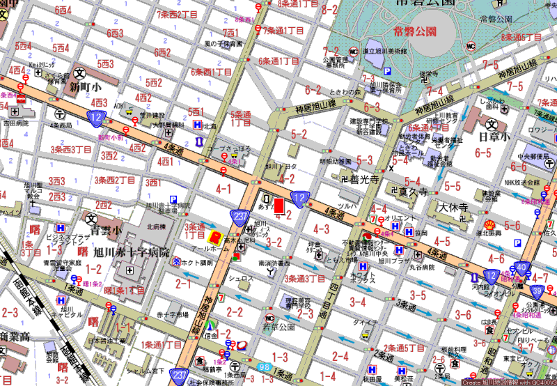 Land in 4 Jodori, Asahikawa – photo 3 of 5 – Asahikawa, Asahikawa, Hokkaido, Japan