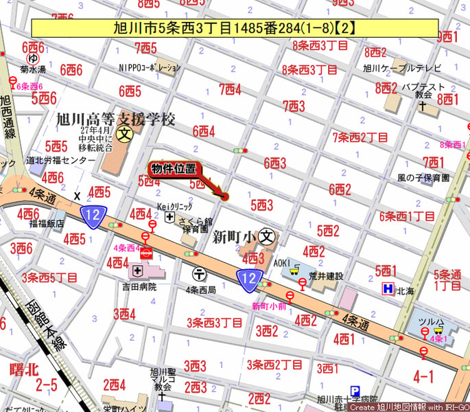 Land in 5 Jonishi, Asahikawa – photo 3 of 5 – Asahikawa, Asahikawa, Hokkaido, Japan