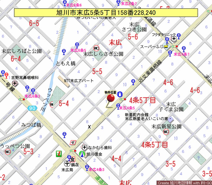 Land in Suehiro, Asahikawa – photo 2 of 4 – Asahikawa, Kamikawa, Hokkaido, Japan