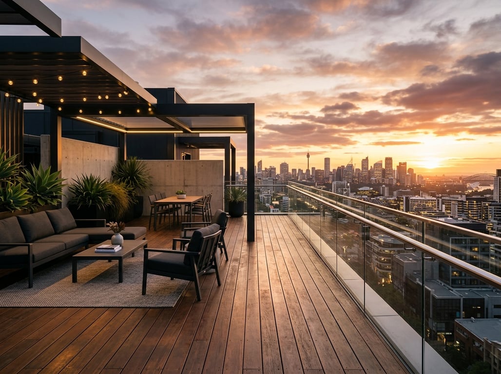 Urban Rooftop Scene