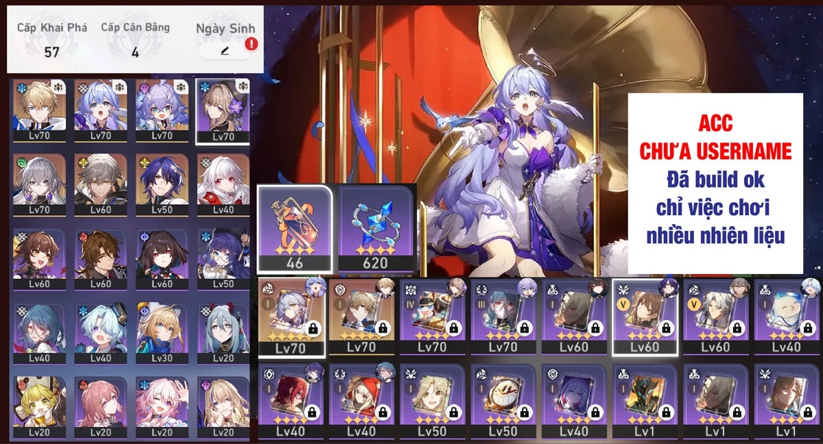 [SALE]Acc đã build: chị đẹp ROBIN TRẤN, GEPARD+TRẤN và nhiều đồng bọn ...