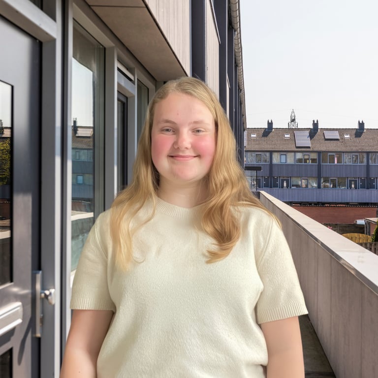 Jessica maakt impact met haar stage background