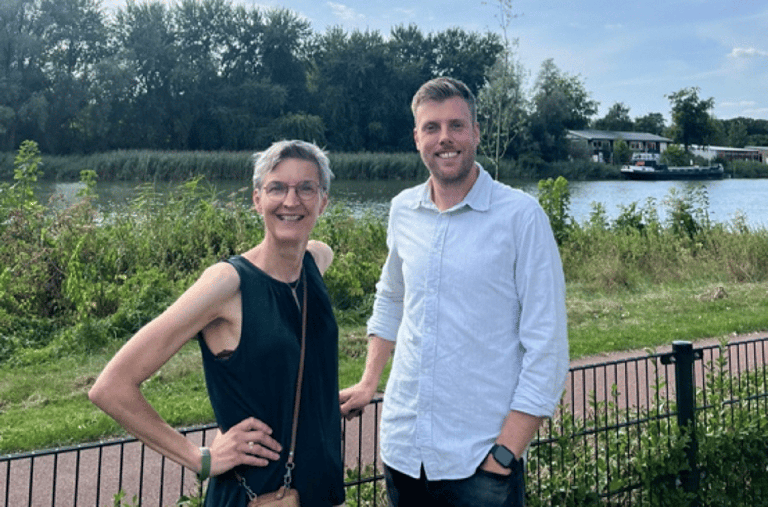 Intern begeleider Willeke van Brouwershaven en schoolleider Tim Bijkerk