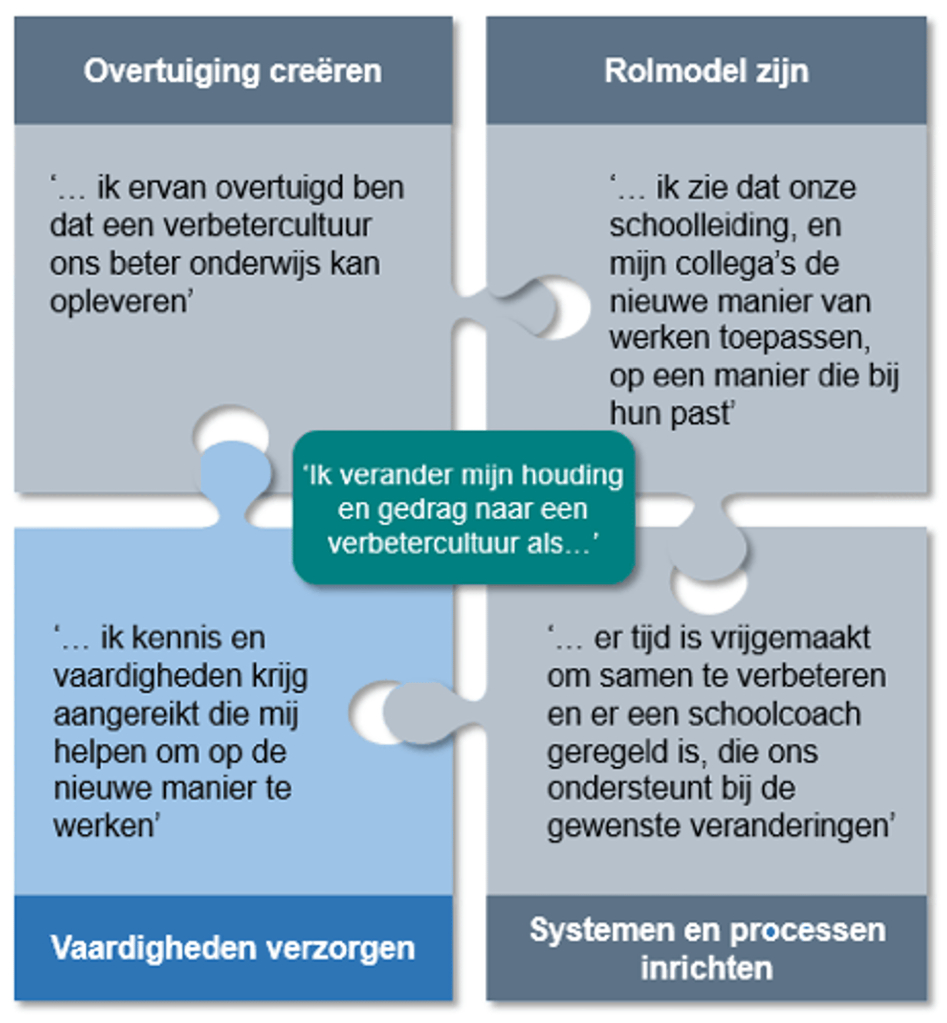 Figuur 5: Het Verandermodel: Vaardigheden verzorgen
