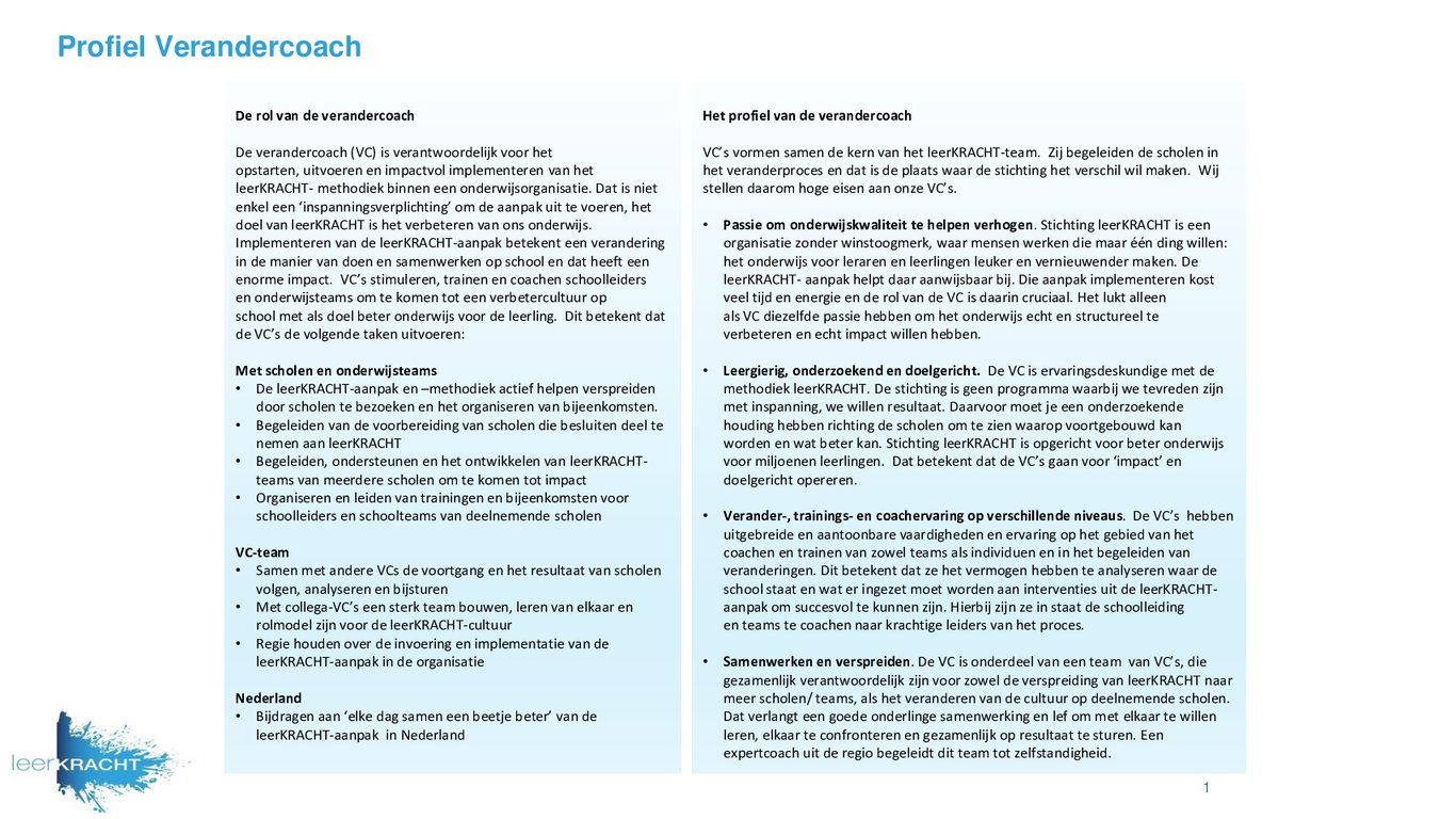 Figuur 1: Profiel verandercoaches