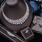 طقم مجوهرات الزفاف كريستال زركونيا