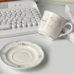 كوب قهوة سيراميك بتصميم بطة أنيق مع صحن