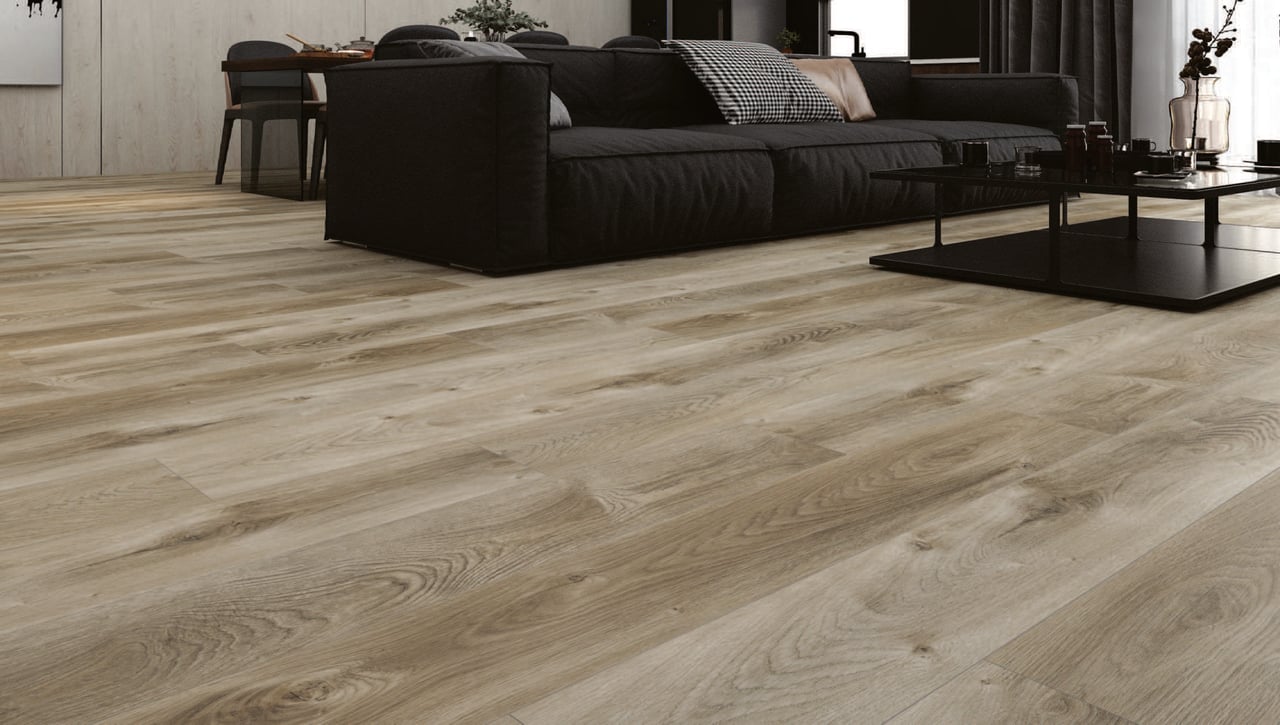 Ultra-matt SPC flooring in a finished interior