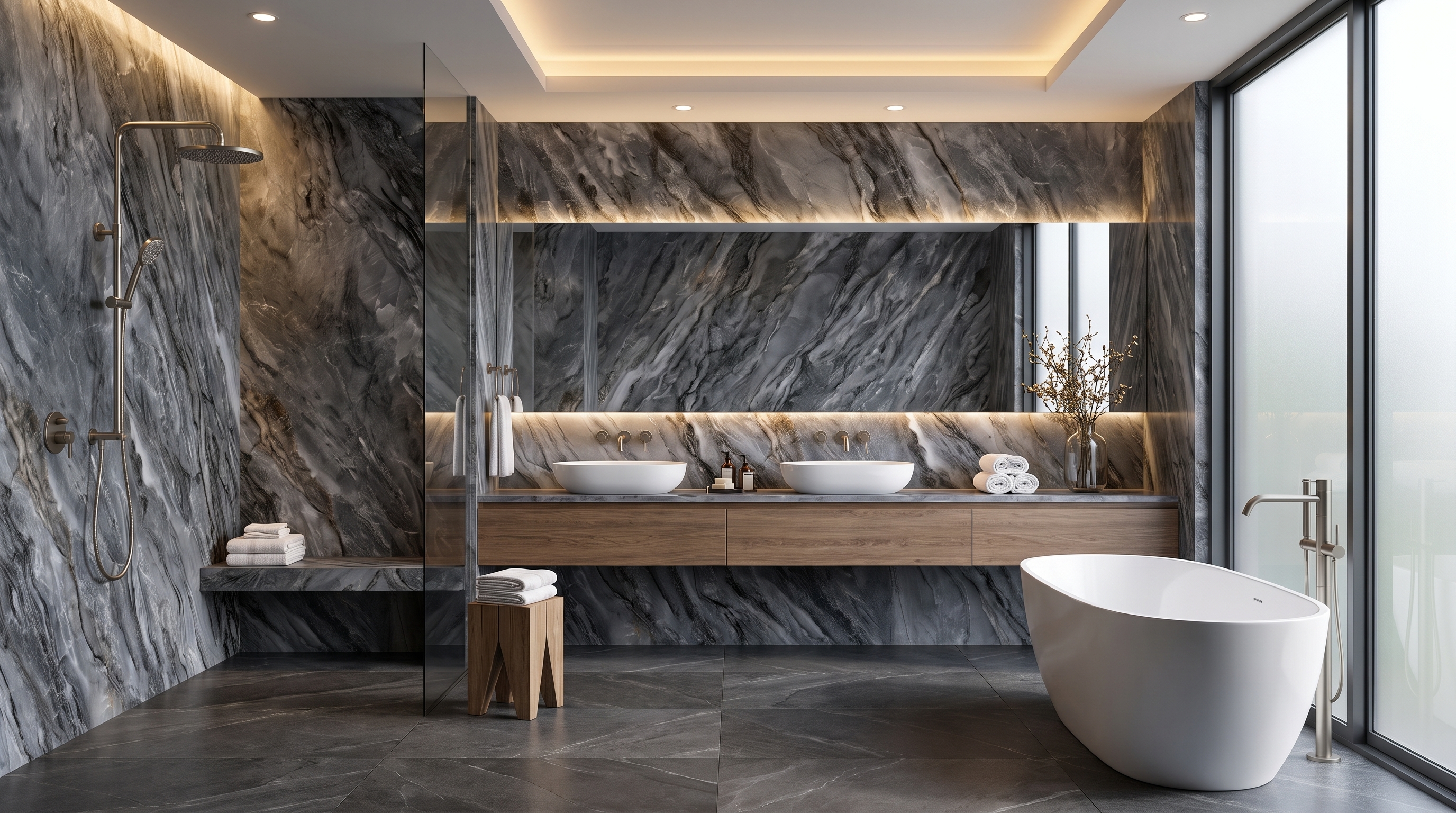 Installed Shower Panels Render Layout