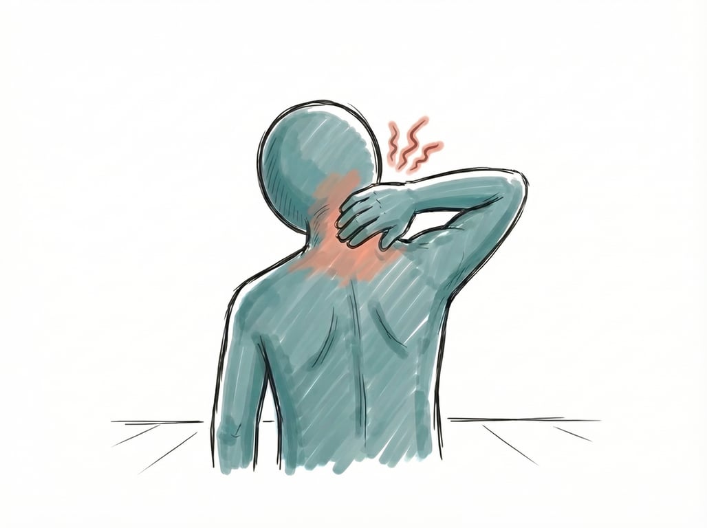 Neck pain — cervical spine illustration