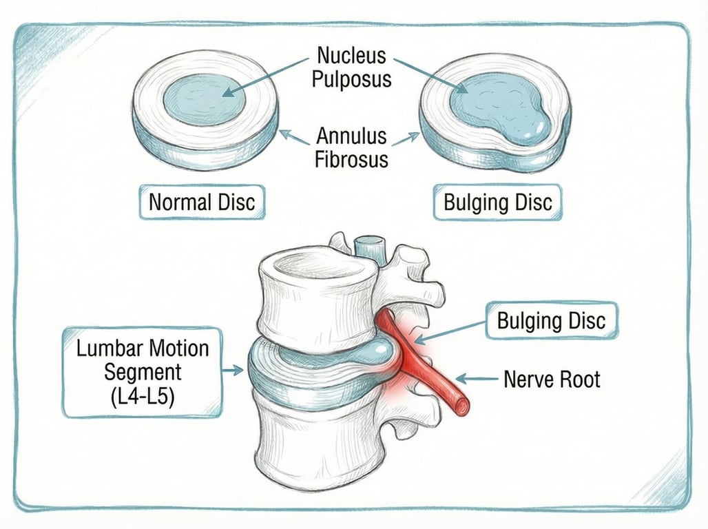 Bulging disc illustration