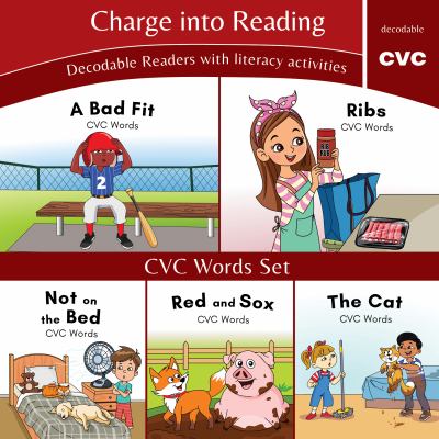 Charge Into Reading: CVC Words Decodable Reader Set (Stage 1.5) (5 Books)